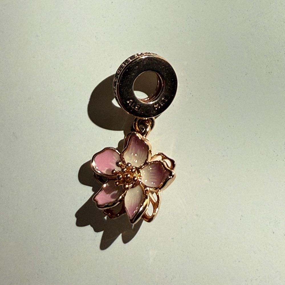 Pandora rose gold cherry blossom charm